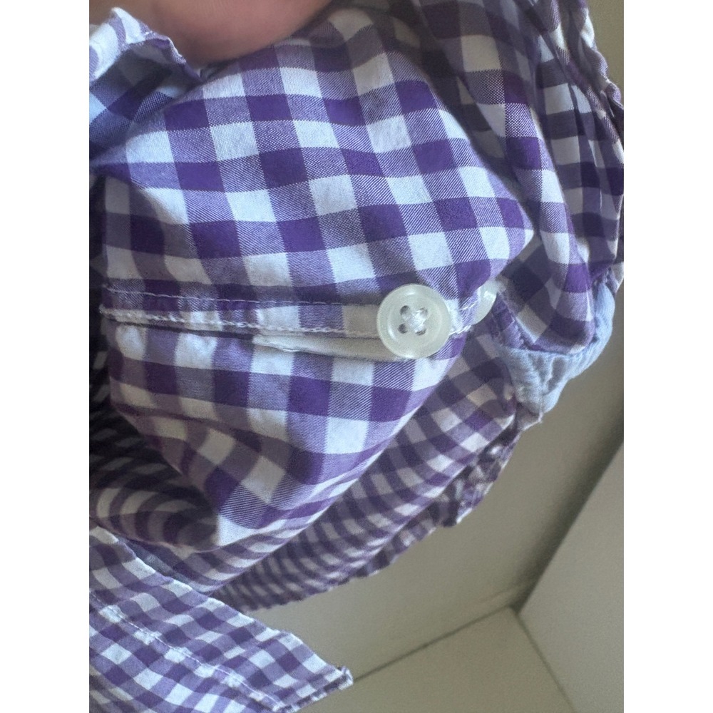 J.Crew Mens Small Purple Plaid Button Down Long Sleeve Shirt Cotton Pocket - Picture 5 of 5